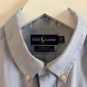 Ralph Lauren Yarmouth 100% Cotton Pinpoint Oxford Button Up Shirt 17-34 Mens